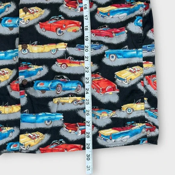 VTG Reyn Spooner Button Up Shirt Mens Large American Classics Car Print - Picture 5 of 9